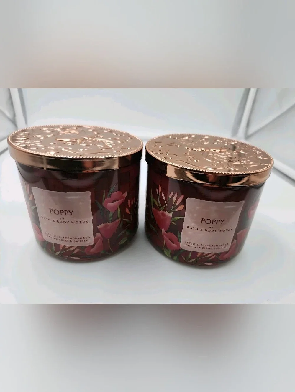 POPPY by Bath & Body Works 3-wick Scented Candle Lot Set of 2